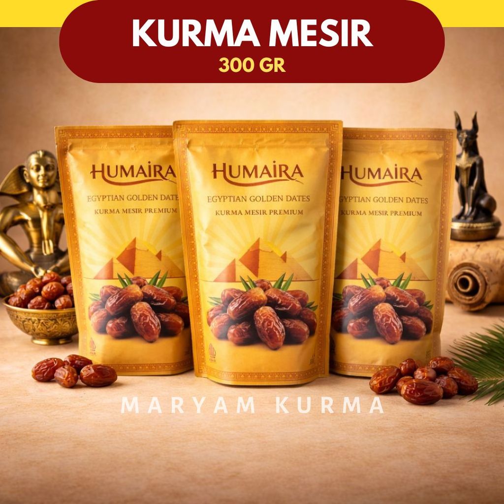 Kurma Mesir Pouch 300gr Humaira Egyptian Golden Dates