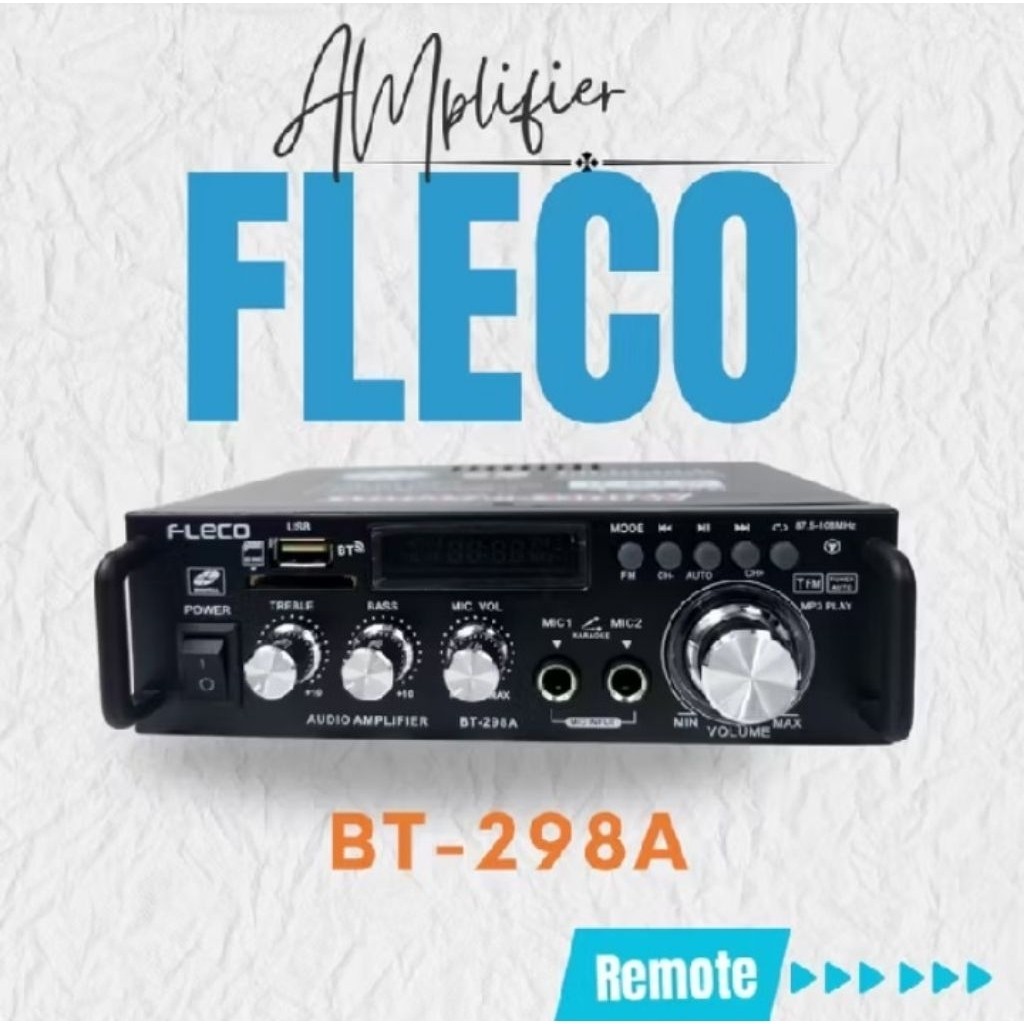 TERLARIS FLECO 298 POWER AMPLIFIER BLUETOOTH KARAOKE SUBWOOFER SUPER BASS