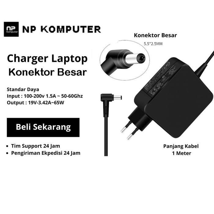 Murah MeriahCharger Laptop untuk tipe laptop A455 A455L A450 A450C X451C - Konektor BesarFG
