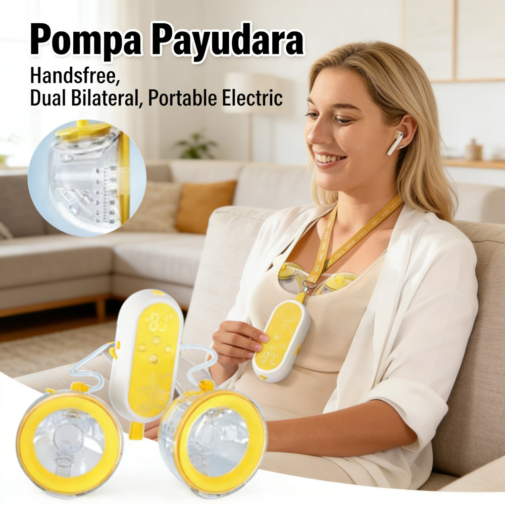 Pompa Payudara Pompa Dual Bilateral/Portable Listrik 2Pcs/Set Wireless Handsfree Mode Pijat Pompa Pa