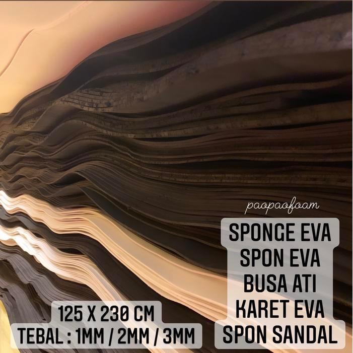 Spon Eva / Busa Ati / Sponge Sandal / Karet Eva Spon Karet Eva Matt - 2mm HITAM