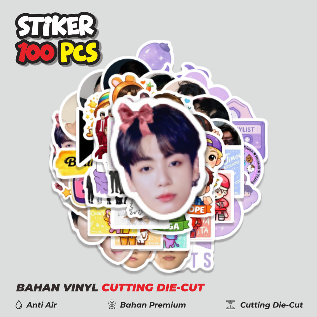Terbaru 50 pcs Stiker BTS IDOL BOYBAND KPOP Dekorasi Lucu Kreatif untuk Notebook, Skateboard, HP