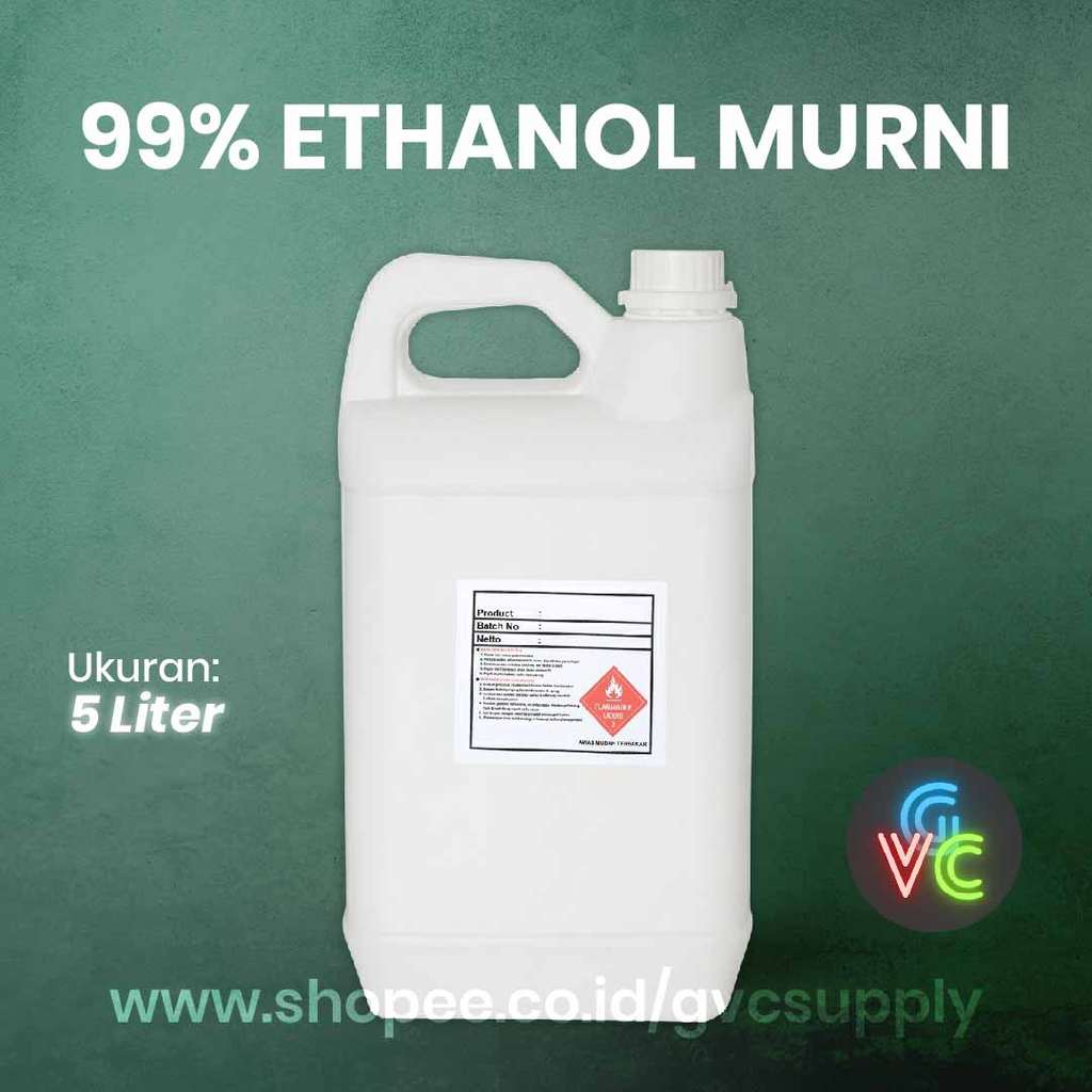 Ethanol Murni 99.8% 5 Liter - GVCSupply - Alkohol Ethanol Murni