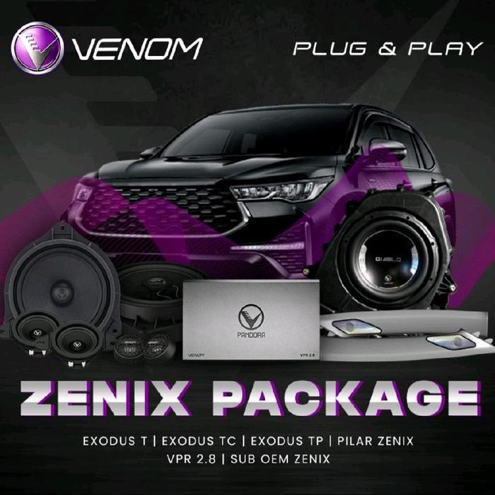 VENOM Paket Audio Mobil Zenix ULTIMATE Sound System PNP OEM LOOKS Speaker Split 2-Way Coaxial Full R