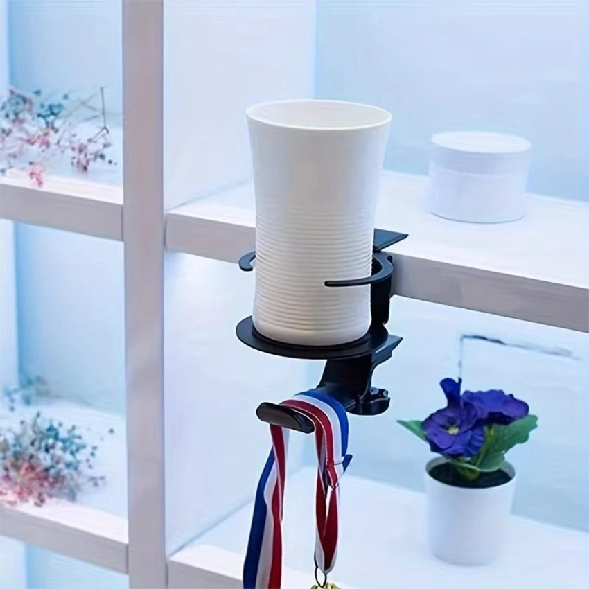 Gantungan Headset & Mug Bawah Meja | Under Desk Holder Cup & Headphone Organizer