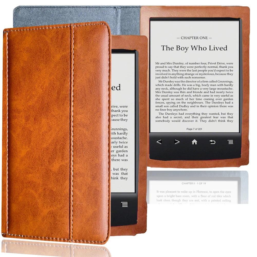 For Sony PRS-T2 Ebook Reader Protective Case Skin with Magnetic Closure Pocket Pouch for Sony Prs T2