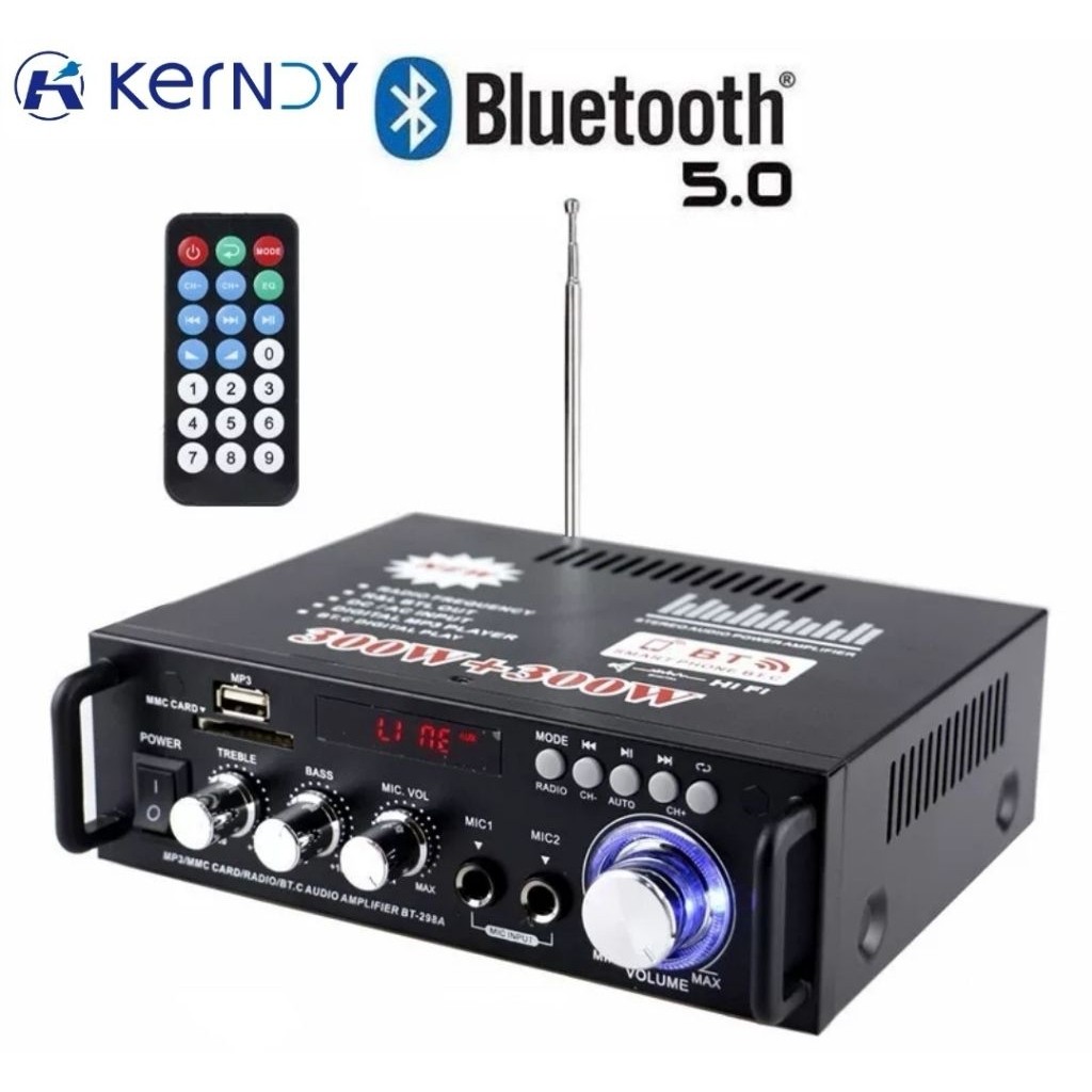( Sedang Promo ) Amplifier BT-298A Bluetooth EQ Audio Amplifier Karaoke Home Theater FM Radio 600W K