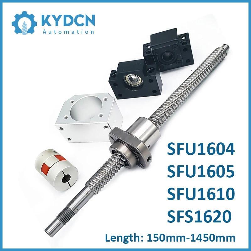 SFU1604 SFU1605 SFU1610 SFS1620 Ball screw set Length 1501450mm BK12+BF12+DSG16H+Nut+Ball Screw C7 C
