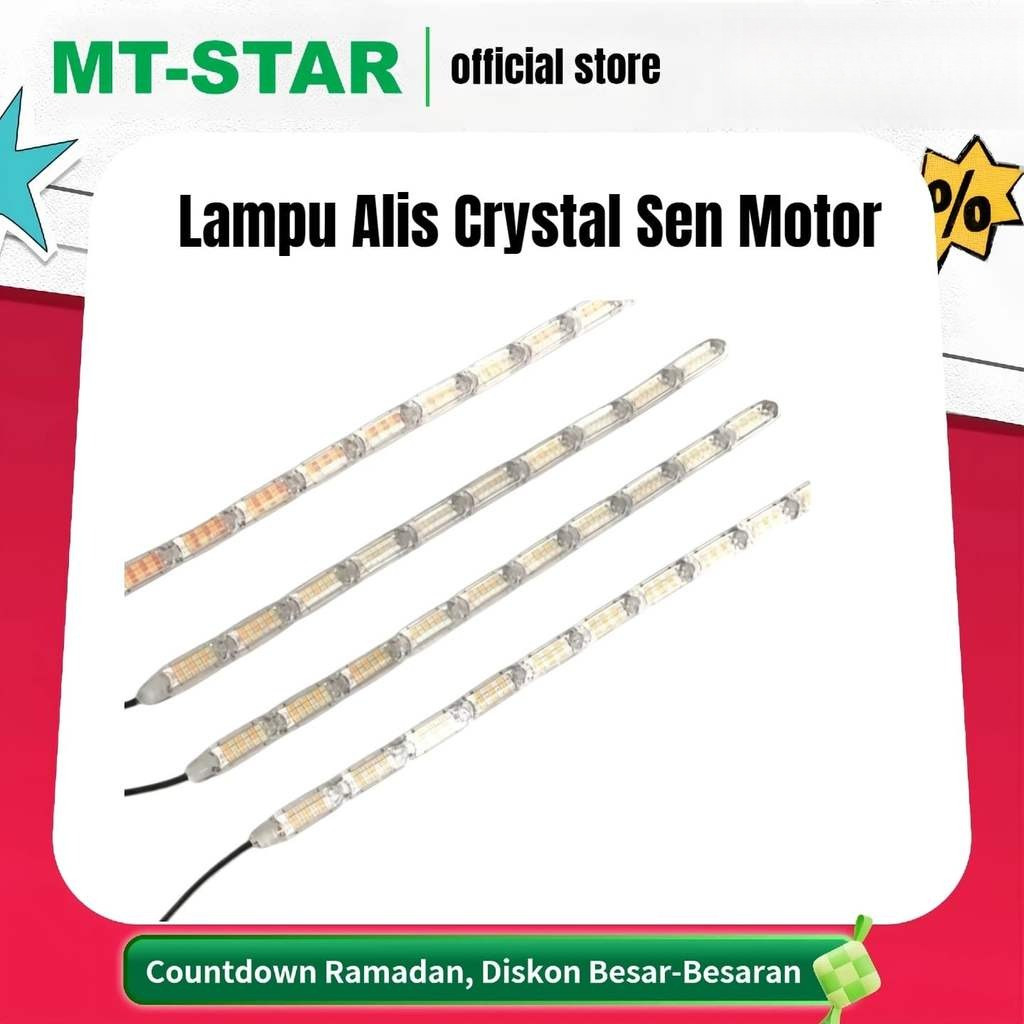 MT STAR Lampu Alis Crystal Sen Motor 2 Warna Sen Kuning Running