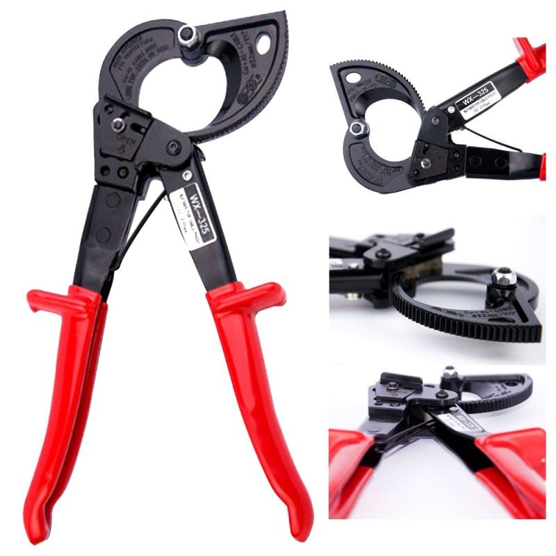lekmeen- 240mm Tang Potong Kabel Ratchet / Ratchet Cable Cutter Alat Pemotong Kabel Listrik Besar