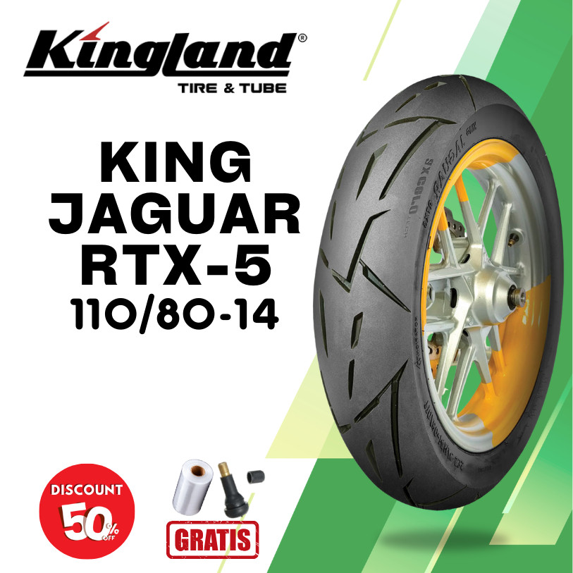 Ban Motor KINGLAND KING JAGUAR RTX-5 110/80 Ring 14 TUBLESS