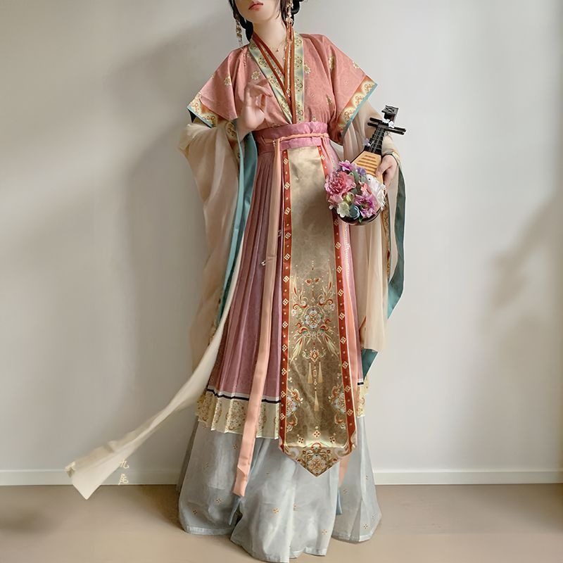 Hanfu Modifikasi Wanita Gaya Dewa Cantik, Set Pakaian Tradisional Kuno