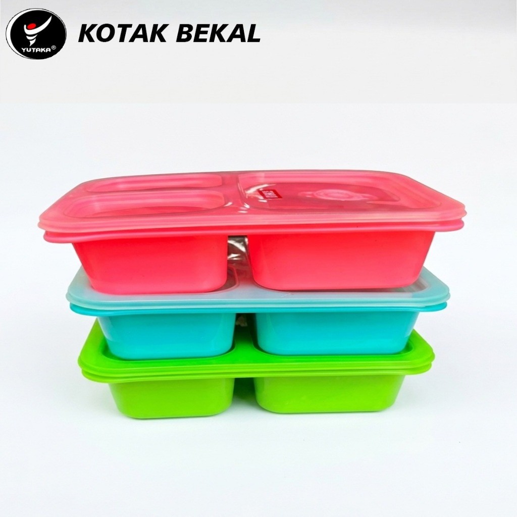 Lunch Box OSHIN Kotak Bekal Anak Sekat 4 Kotak Makan Tempat Catering Kantoran BPA Free Food Grade Am
