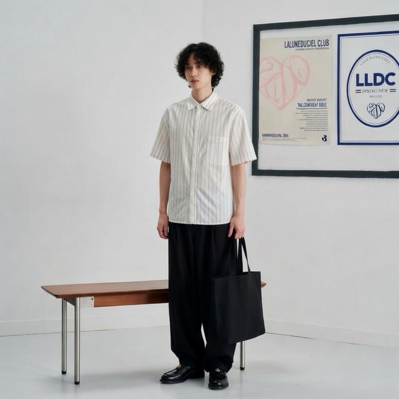 Osakaa - Kemeja Niko Stripe Shirt Linen Boxy Oversized