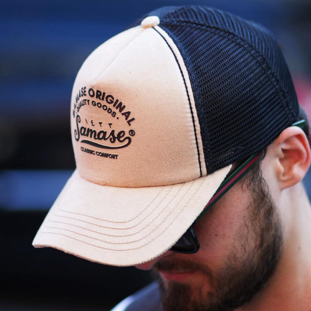 SAMASE B001 Trucker Cap Suede Pria | Topi Trucker Premium Modern Stylish