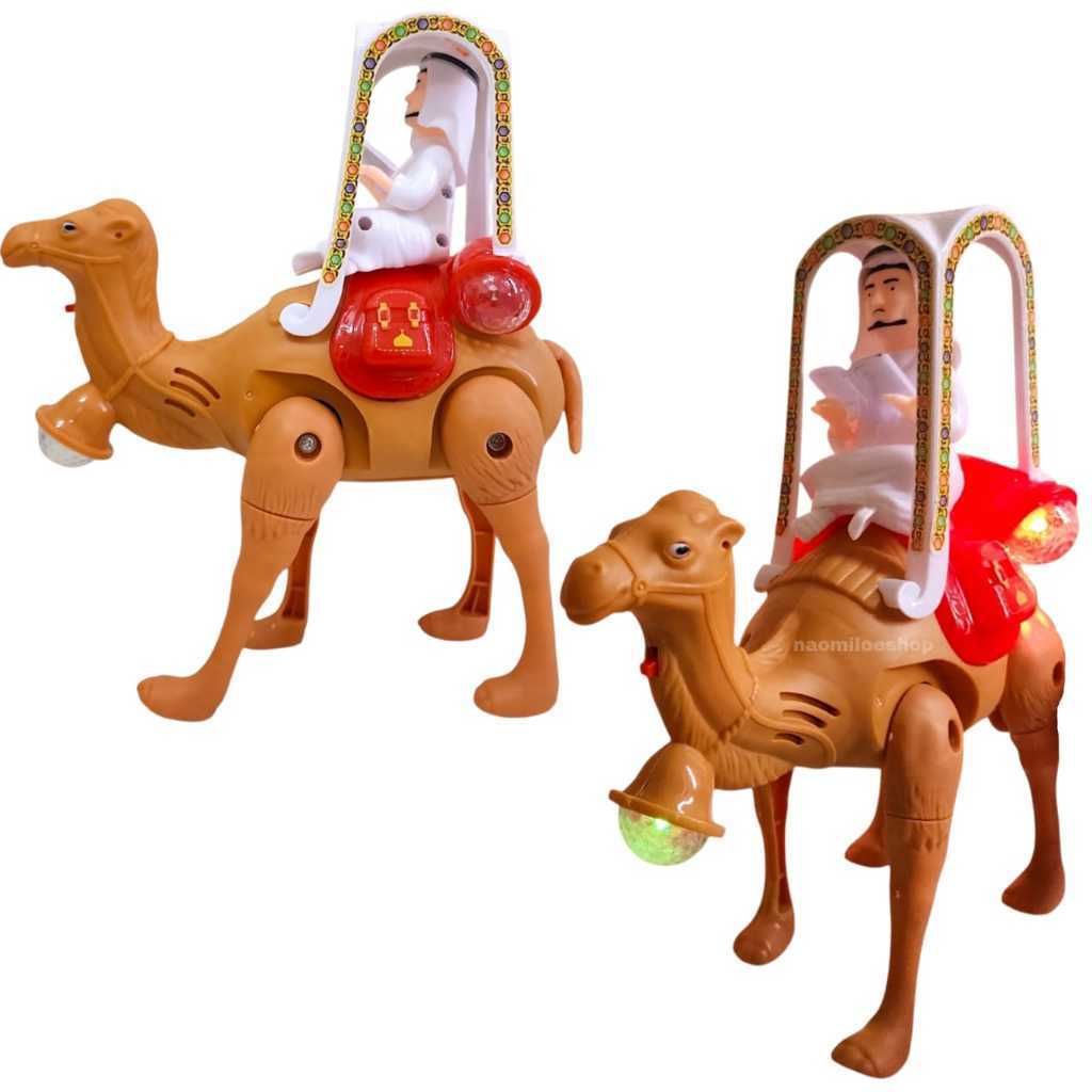UNTA LAMPU + NGAJI DESSERT CAMEL FLASH Mainan Unta Arab Ngaji  - Mainan Unta anak