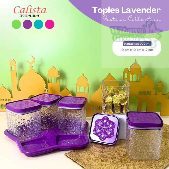 TOPLES CALISTA LAVENDER 5SET - SATU SET TOPLES KUE KERING LEBARAN