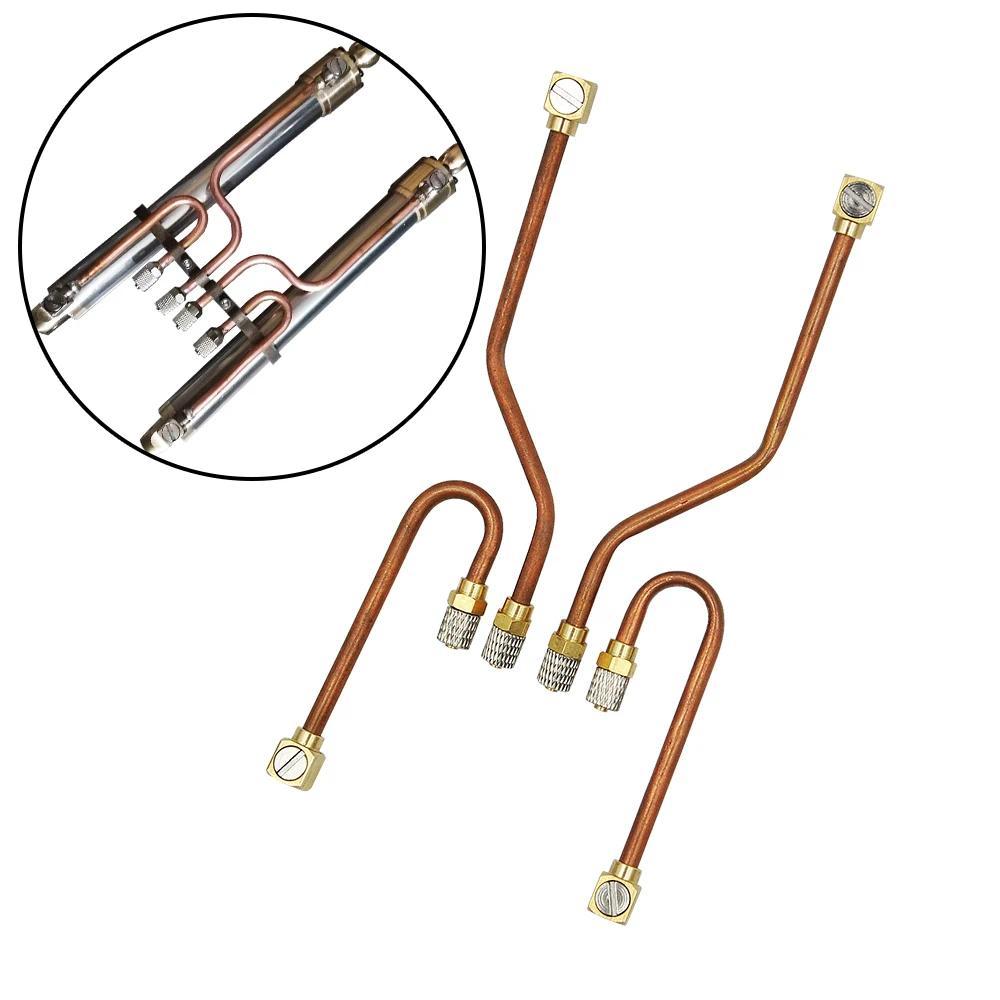 Upgrade Full Copper Hydraulic Oil Pipe Connectors For 1:14 RC Metal Excavator Metal Arm Part