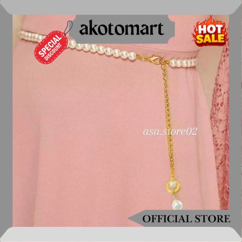 IKAT PINGGANG WANITA MUTIARA NARA/BELT MUTIARA IKAT PINGGANG UNTUK DRESS JM