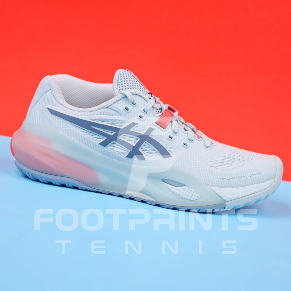 Sepatu Tenis Asics Gel Resolution X Women Sky Grey Blue Tennis Shoes Women