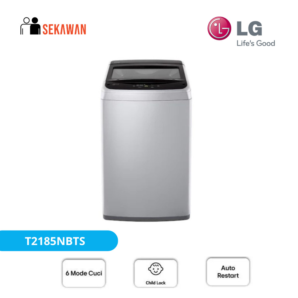 MESIN CUCI LG 2185NBTS TOP LOADING 8,5KG