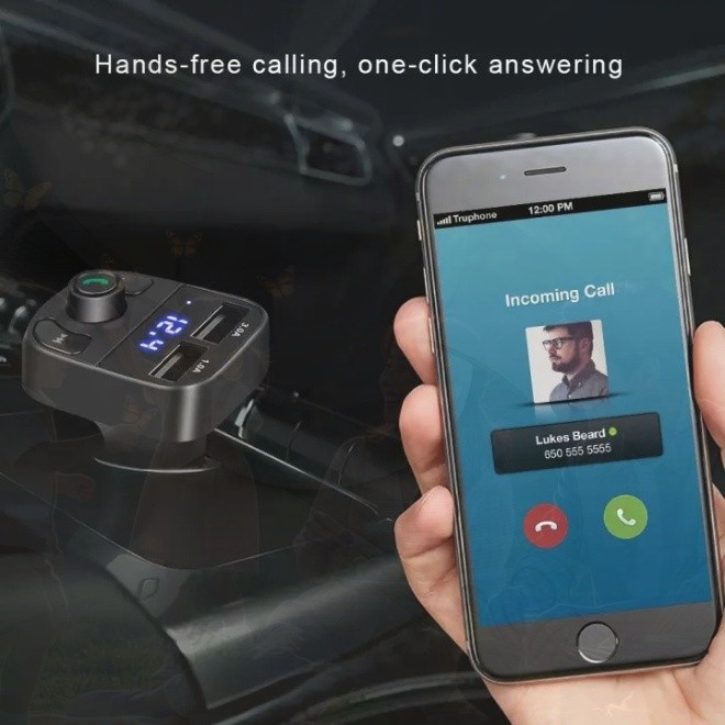 Monqiqi X8 FM Transmitter Bluetooth Modulator Mobil Car Charger Aux Bluetooth Mobil USB Chargers FM 