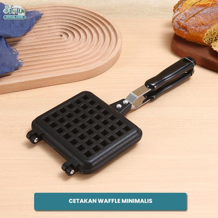 SINDA Cetakan Waffle Croffle Maker Anti Lengket - Marble Coated Belgian untuk Kue Wafel, Donat, dan 