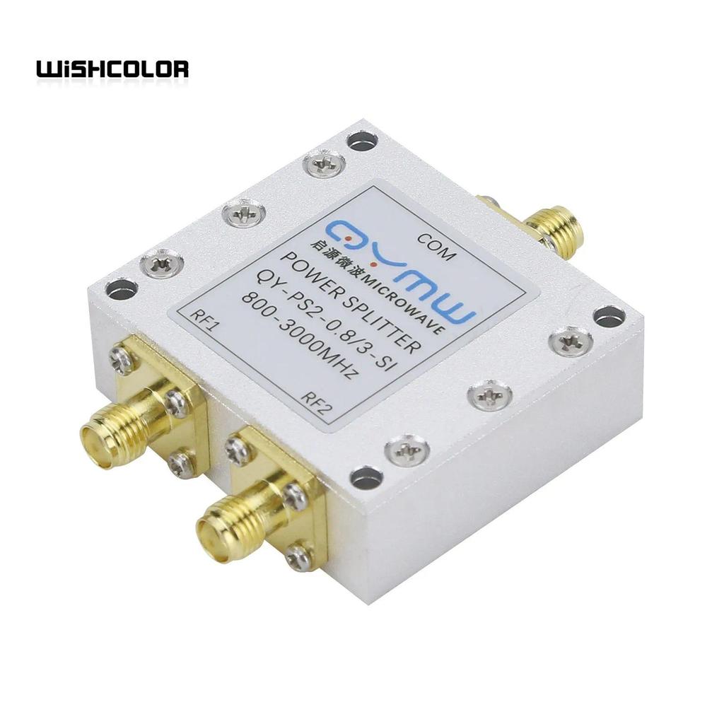 Wishcolor QYPS2083SI 8003000MHz 2Way RF Power Splitter 083GHz RF Power Combiner with SMA Connector