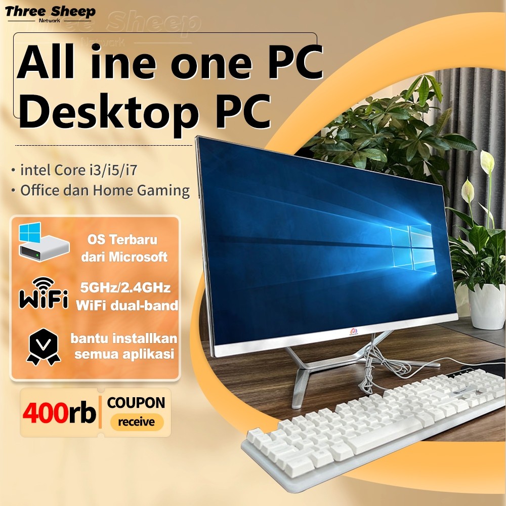 Three Sheep Network Komputer all-in-one PC Intel core i5/i7,pc baru,22''/24''/27",Ram 16G+512GB SSD