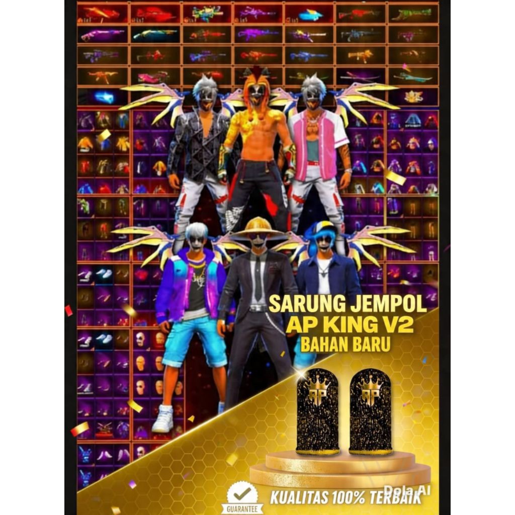 SARUNG JEMPOL AP KING V2 SENSITIF BONOS  1000 DIAMON PRE AKUN FF