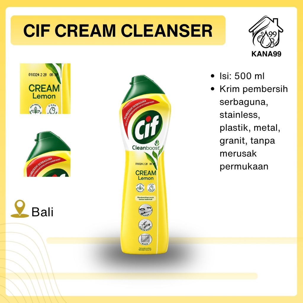 CIF Cream Cleanser 500ml – Krim Pembersih Serbaguna Non-Scratch Kana99