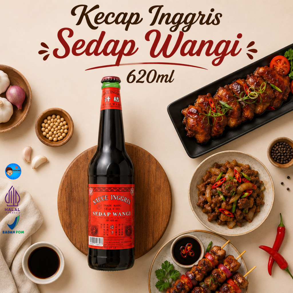 [PBB] Kecap Inggris Sedap Wangi 620ml / Saus Inggris Serbaguna / Bumbu Masakan Gurih / Rasa Asin Man