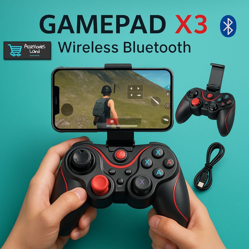 Bermain || Gamepad X3 ORIGINAL bluetooth smartphone joystick PC wireless