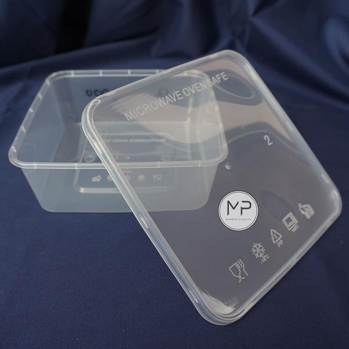 Thinwall SQUARE OTK 1000 Cup Mika OTI Food Container Kotak Makan PERSEGI 1000ml KOTAK - 25pcs - 1 PA