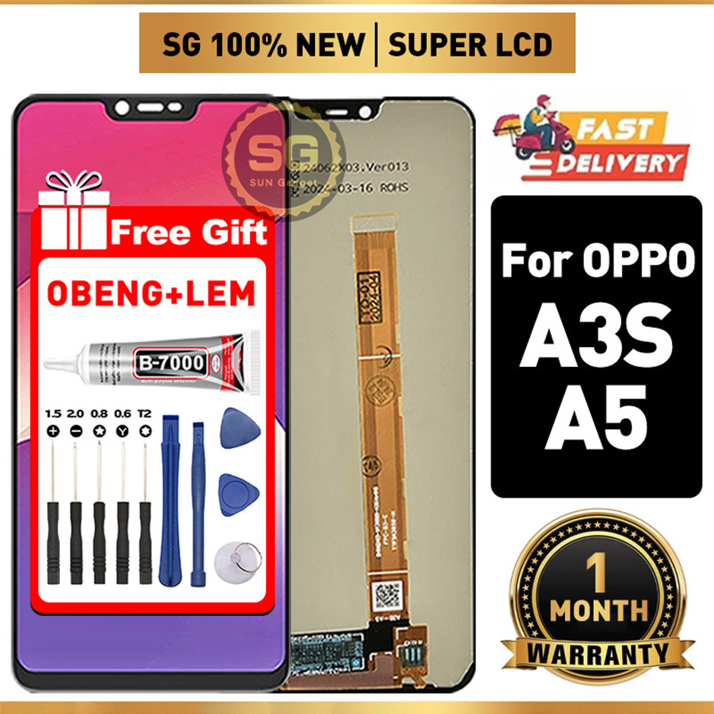SG LCD for OPPO A3S OPPO A5 Fullset hp layar Touchscreen murah For Glass Touch Screen Digitizer Repl