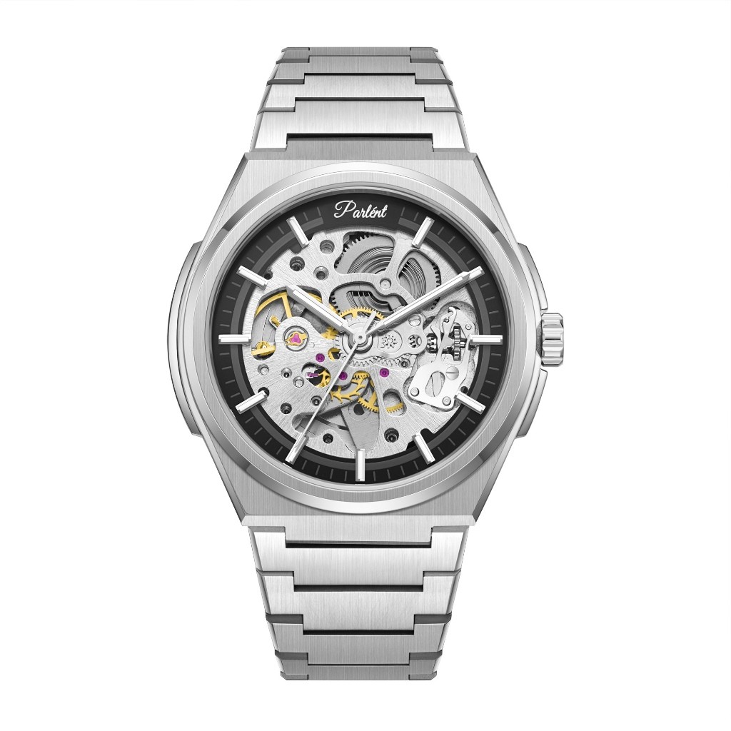 Parlent Stellar Automatic - Jam Tangan Pria 42mm, Automatic Movement, Waterproof 5ATM (50M), Stainle