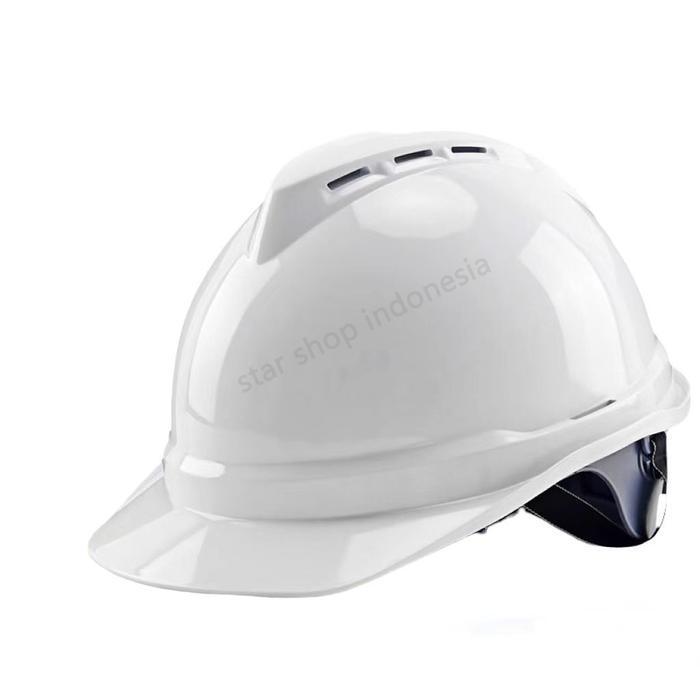 Helm Safety Proyek Kuning Putih Biru / Helm Kerja Proyek - Putih