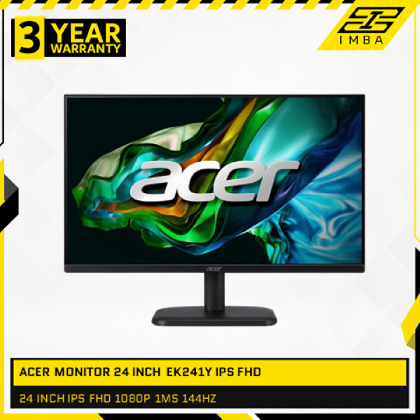 ACER MONITOR 24 INCH EK241Y IPS FHD 1080P 1MS 144HZ