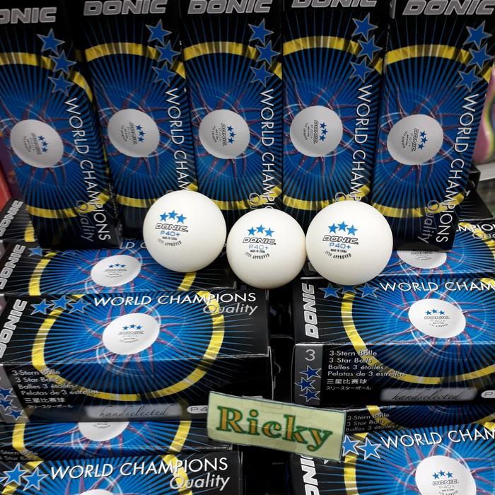 BOLA PINGPONG DONIC 40+ 3 STAR / BOLA TENIS MEJA DONIC 40+ ORIGINAL DONIC