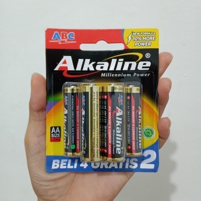 6pcs Baterai ABC Super Power AA R6 ABC Batere Super Power ABC Hitam A2