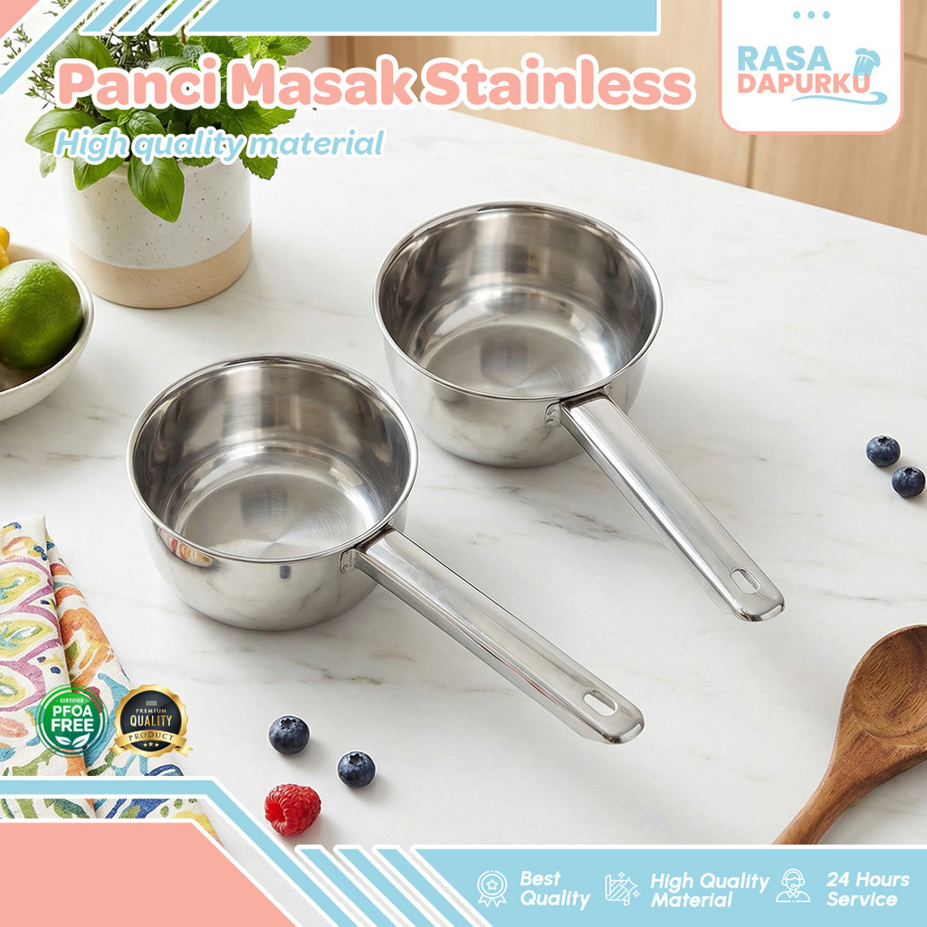 Panci Susu Milk Pot Masak Masak Mie Saucepan Cepat Panas Stainless Steel Antikarat Serbaguna 1156A