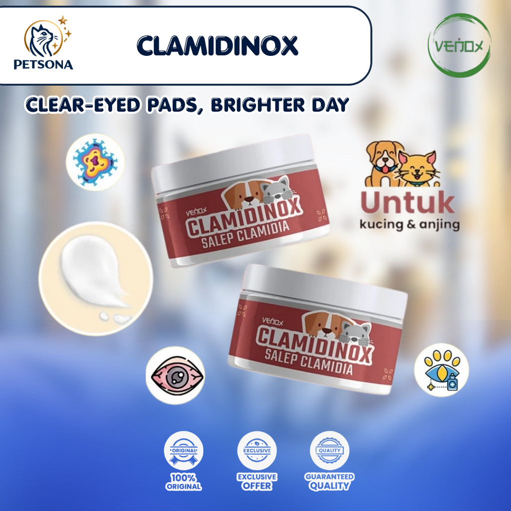 PS Venox CLAMIDINOX Salep Obat Clamidia Mata Kucing Anjing Infeksi Berselaput Bengkak Belekan Berair