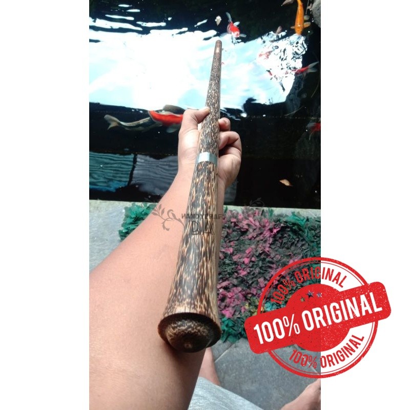 teken kayu liwung hitam/tongkat jalan kayu liwung/stik kayu liwung macan bahan original tanpa proses