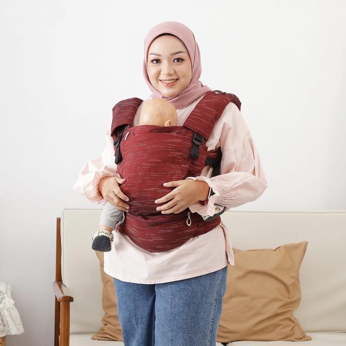 Gendongan Bayi Adjustable SSC Nana Babycarrier Optima Gerimis untuk newborn Bunda - 4 tahun Anak-Ana