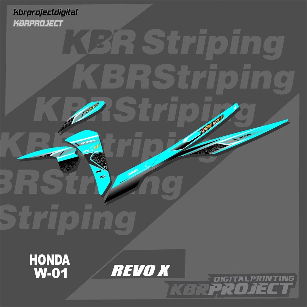 Stiker Striping Honda Revo X Sticker Variasi Stiker Striping List Motor X