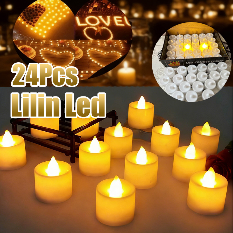 Lilin Led Premium Lilin Led Dekorasi Sumbu Goyang Gelas Akrilik Sumbu Goyang Lilin Led