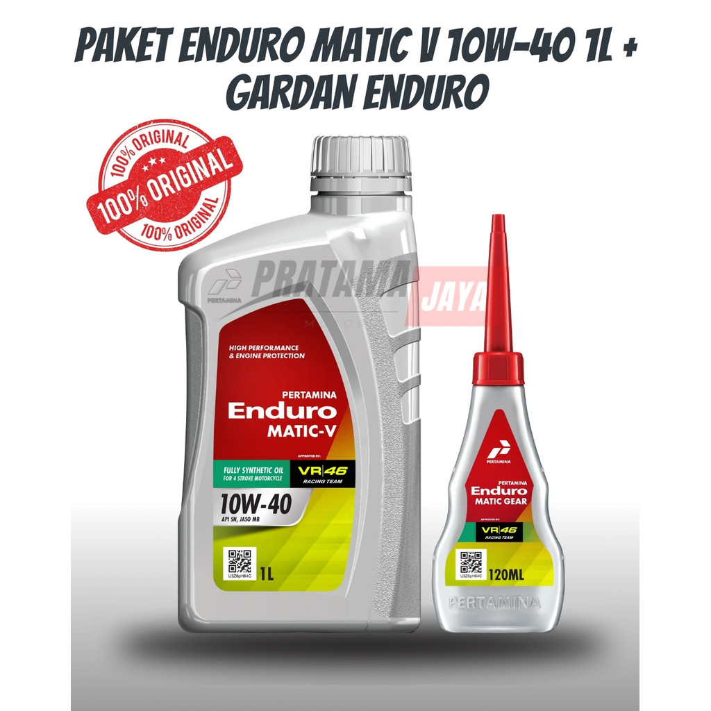 OLI PERTAMINA ENDURO MATIC V 10W40 1L & OLI GARDAN ENDURO ORIGINAL
