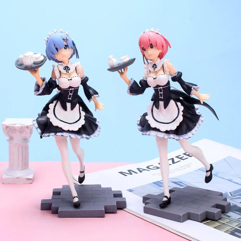 17cm Anime Figure kawaii girl apron maid dress PVC Action Model toy birthday  gift