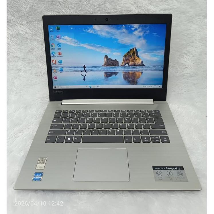 LAPTOP LENOVO IDEAPAD 330 INTEL CELERON RAM 4 GB SSD 128 GB SILVER SIAP PAKAI