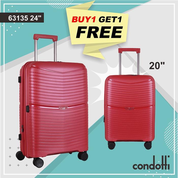 Koper - Trolley Case Condotti 63135 - 24 inch Free 20 inch - Red